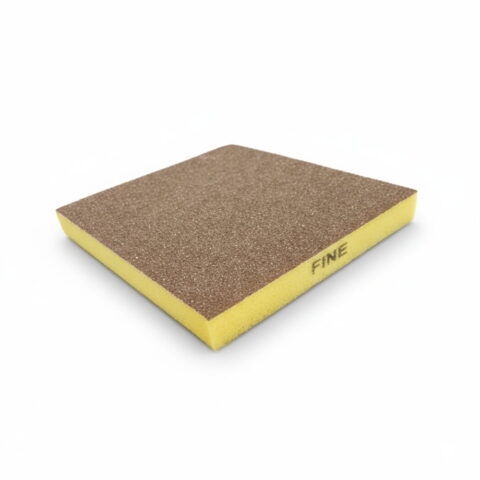 ESPONJA ABRASIVA DUAS FACES GRÃO FINE (AMARELO) - P180-220